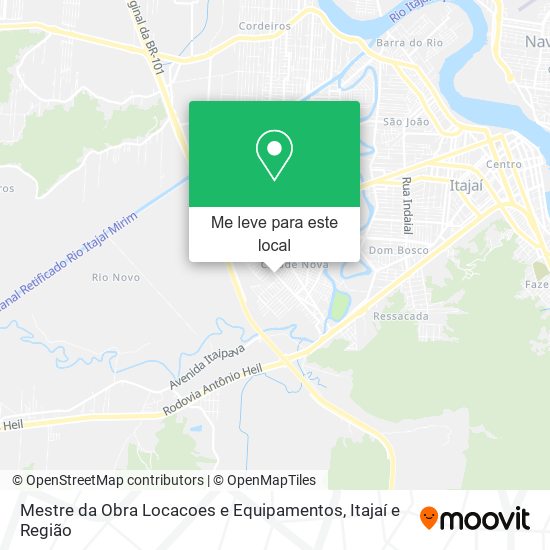 Mestre da Obra Locacoes e Equipamentos mapa