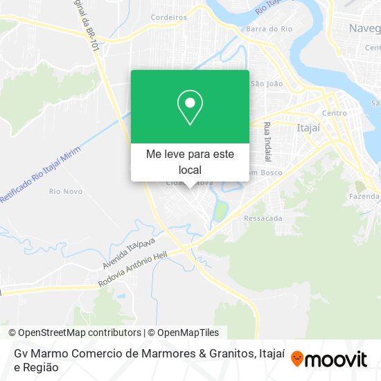Gv Marmo Comercio de Marmores & Granitos mapa