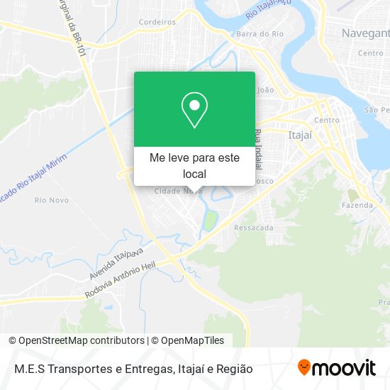 M.E.S Transportes e Entregas mapa