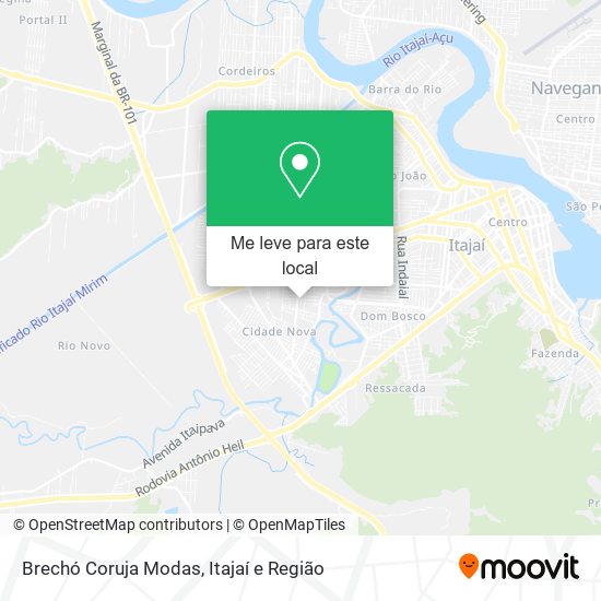 Brechó Coruja Modas mapa