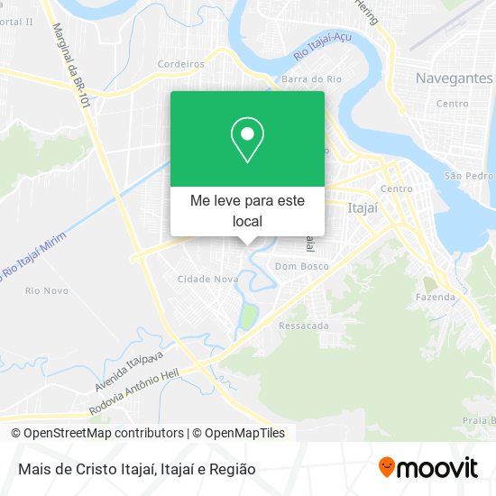 Mais de Cristo Itajaí mapa