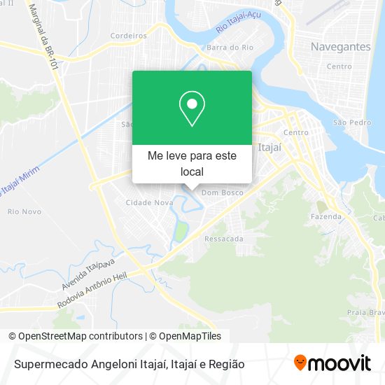 Supermecado Angeloni Itajaí mapa