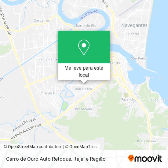 Carro de Ouro Auto Retoque mapa