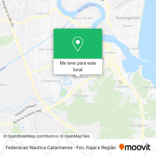 Federacao Nautica Catarinense - Fnc mapa