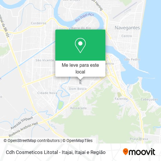 Cdh Cosmeticos Litotal - Itajai mapa