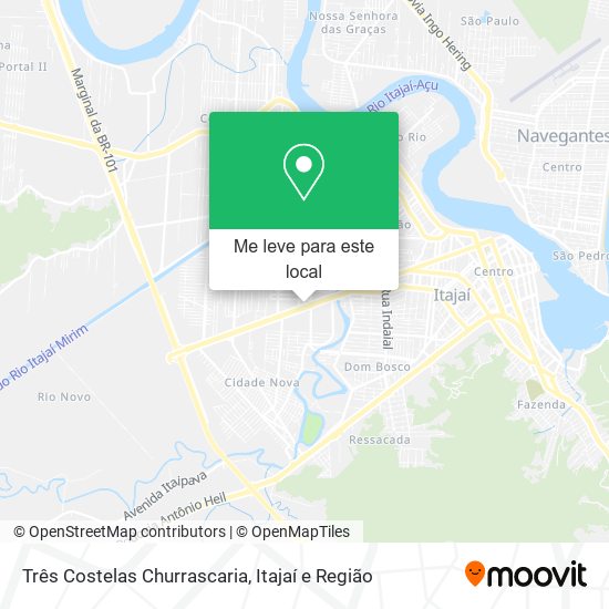 Três Costelas Churrascaria mapa