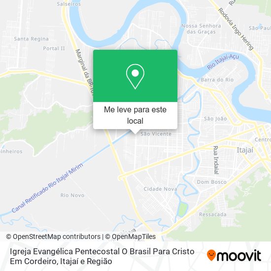 Igreja Evangélica Pentecostal O Brasil Para Cristo Em Cordeiro mapa