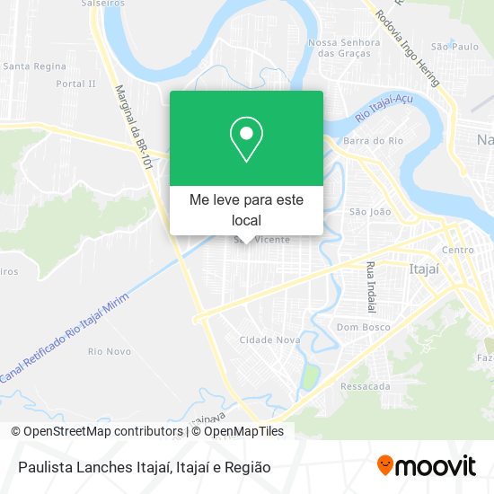 Paulista Lanches Itajaí mapa