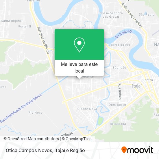 Ótica Campos Novos mapa