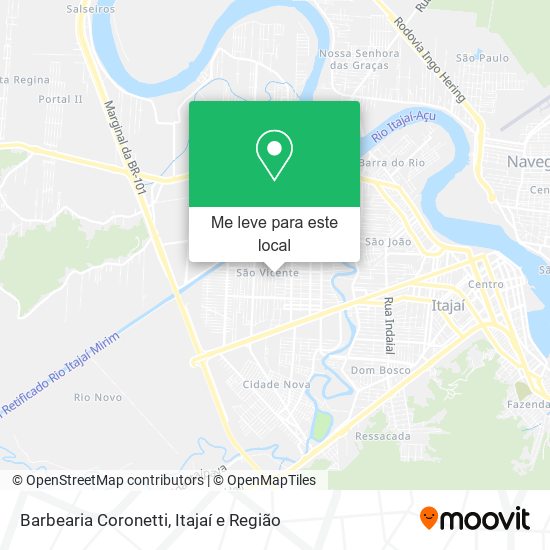 Barbearia Coronetti mapa