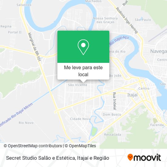 Secret Studio Salão e Estética mapa