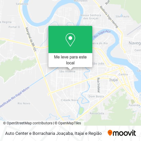 Auto Center e Borracharia Joaçaba mapa