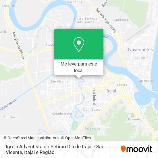 Igreja Adventista do Sétimo Dia de Itajaí - São Vicente mapa