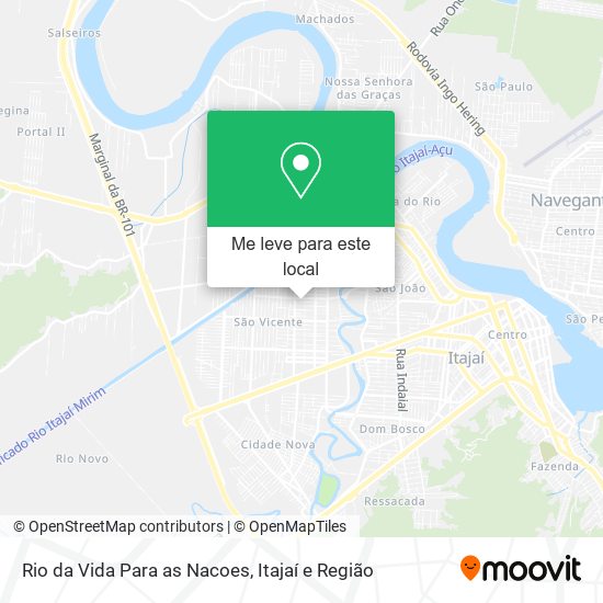 Rio da Vida Para as Nacoes mapa