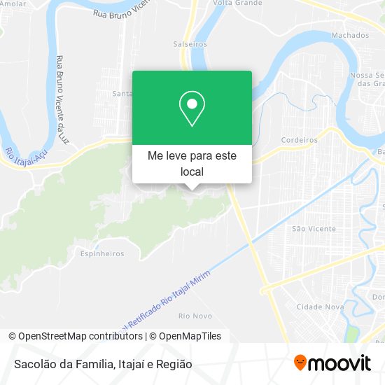 Sacolão da Família mapa