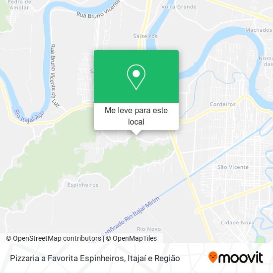 Pizzaria a Favorita Espinheiros mapa