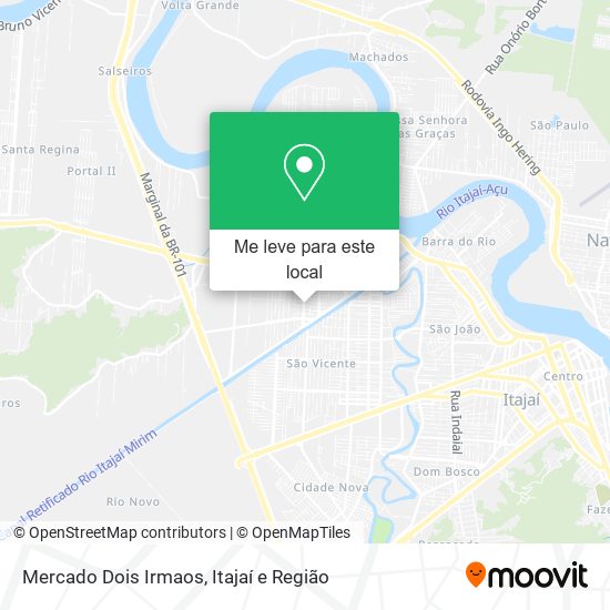 Mercado Dois Irmaos mapa