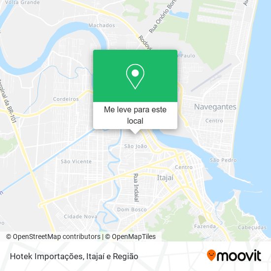 Hotek Importações mapa