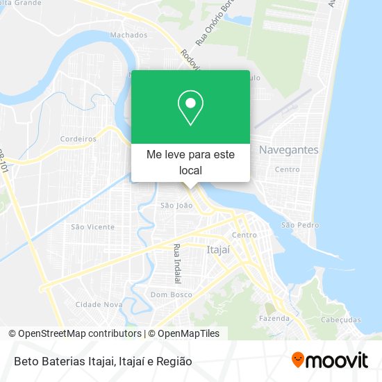 Beto Baterias Itajai mapa