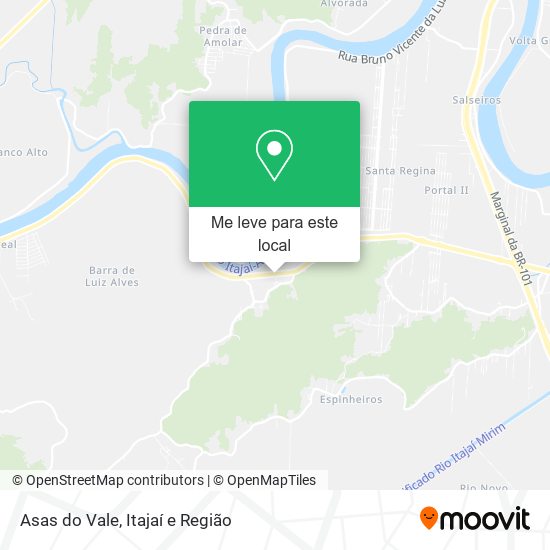 Asas do Vale mapa