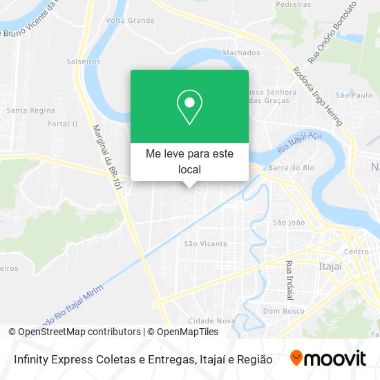 Infinity Express Coletas e Entregas mapa