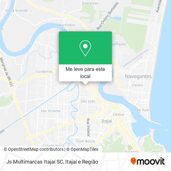 Js Multimarcas Itajaí SC mapa