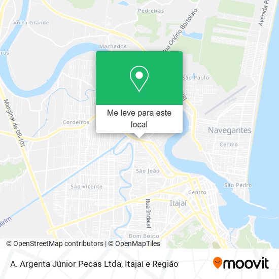 A. Argenta Júnior Pecas Ltda mapa