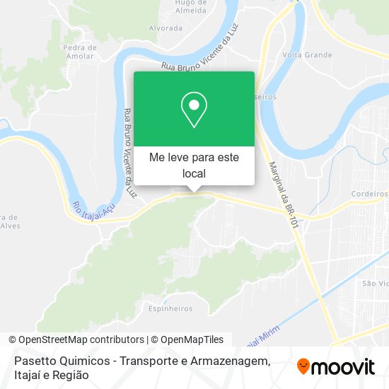 Pasetto Quimicos - Transporte e Armazenagem mapa