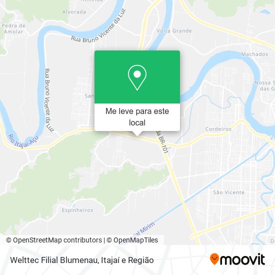 Welttec Filial Blumenau mapa