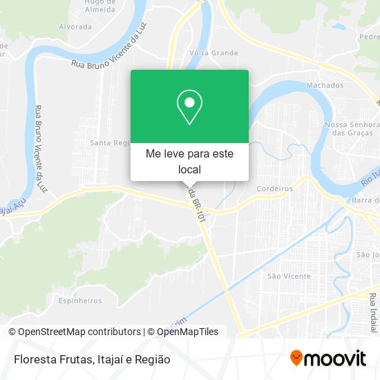 Floresta Frutas mapa