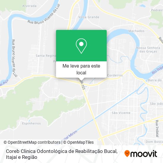 Coreb Clinica Odontológica de Reabilitação Bucal mapa