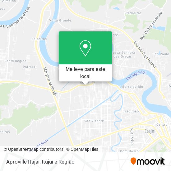 Aproville Itajaí mapa