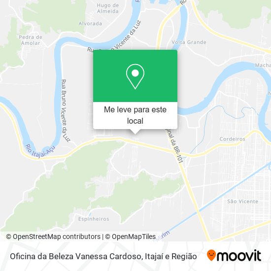 Oficina da Beleza Vanessa Cardoso mapa