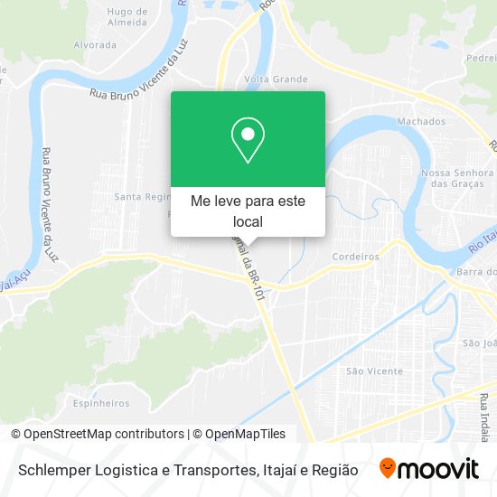 Schlemper Logistica e Transportes mapa