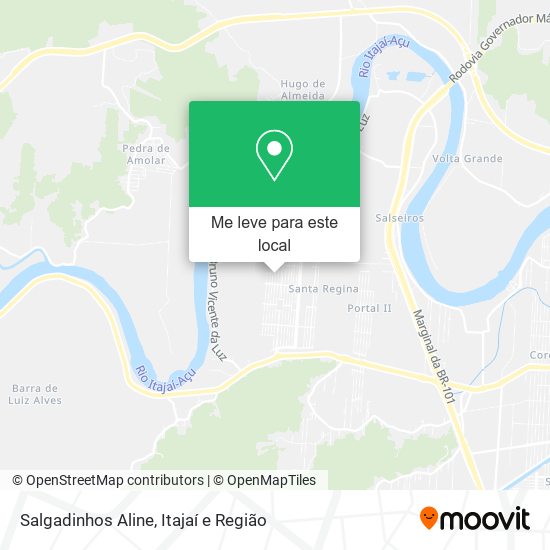 Salgadinhos Aline mapa