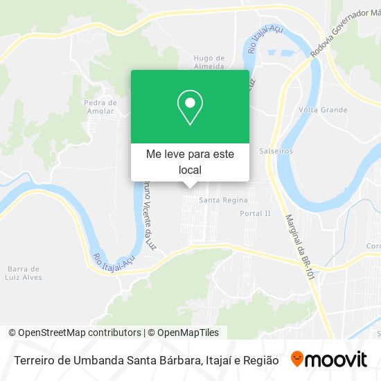 Terreiro de Umbanda Santa Bárbara mapa