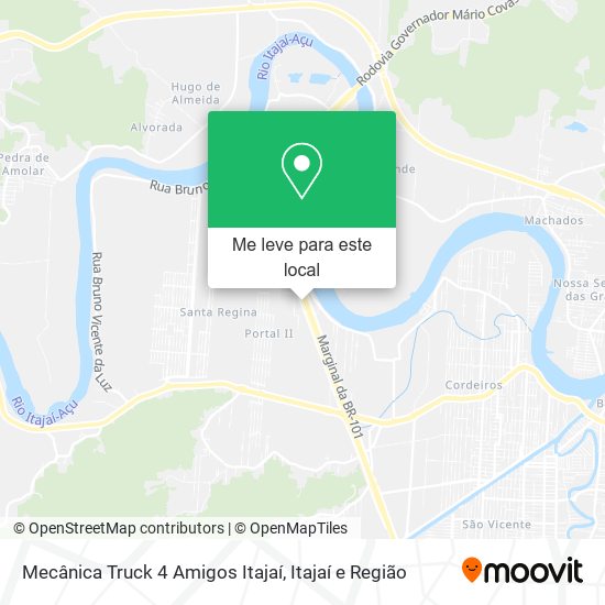 Mecânica Truck 4 Amigos Itajaí mapa
