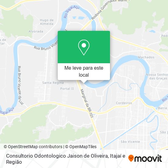 Consultorio Odontologico Jaison de Oliveira mapa