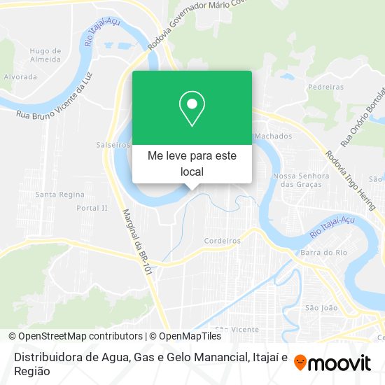 Distribuidora de Agua, Gas e Gelo Manancial mapa