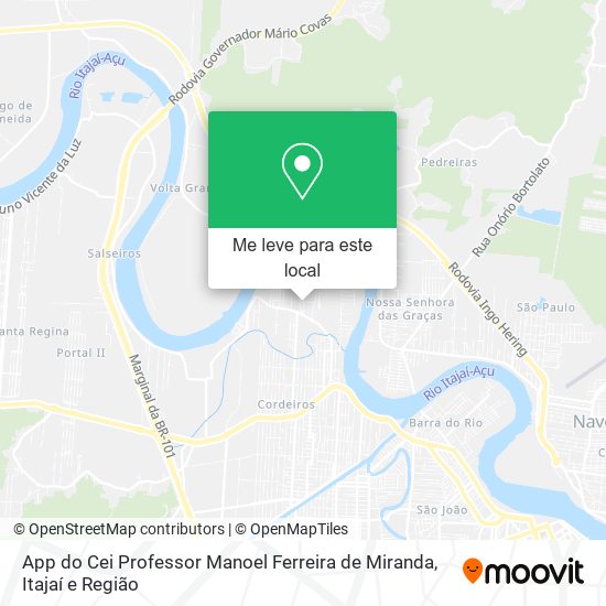 App do Cei Professor Manoel Ferreira de Miranda mapa