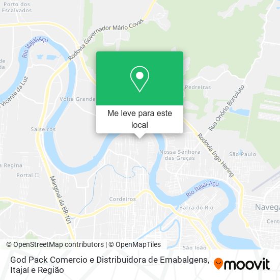 God Pack Comercio e Distribuidora de Emabalgens mapa