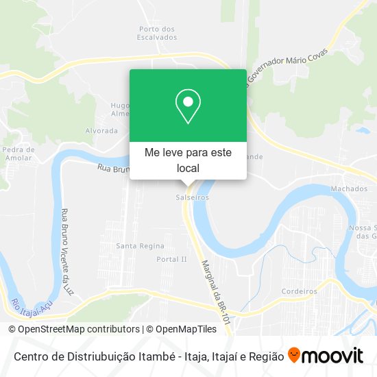 Centro de Distriubuição Itambé - Itaja mapa