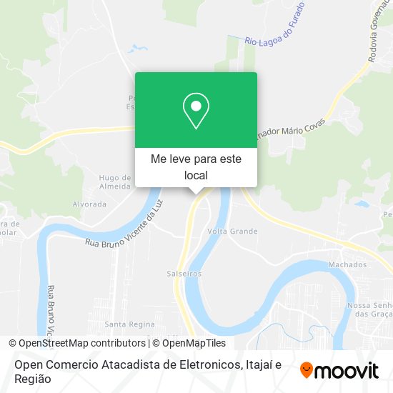 Open Comercio Atacadista de Eletronicos mapa