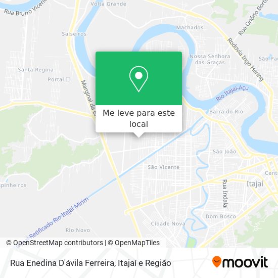 Rua Enedina D'ávila Ferreira mapa