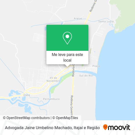 Advogada Jaíne Umbelino Machado mapa