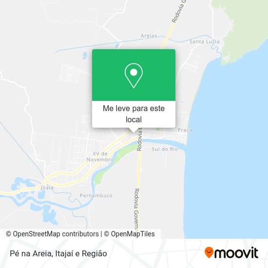 Pé na Areia mapa