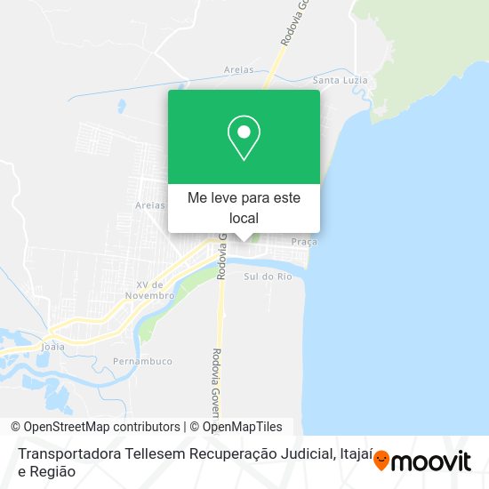 Transportadora Tellesem Recuperação Judicial mapa