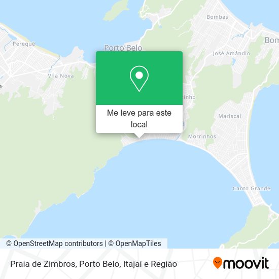 Praia de Zimbros, Porto Belo mapa