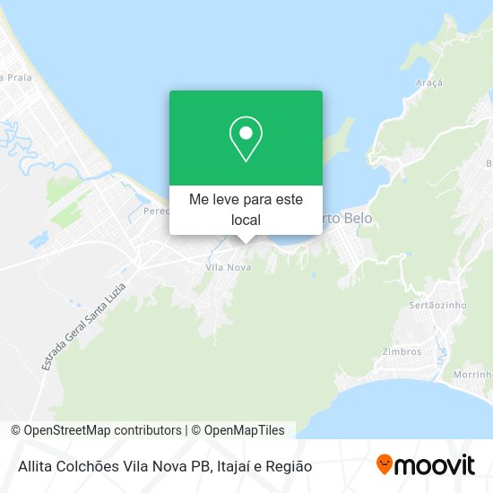 Allita Colchões Vila Nova PB mapa