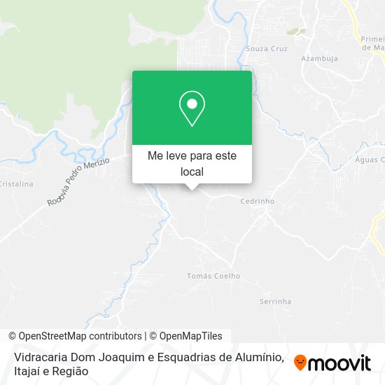 Vidracaria Dom Joaquim e Esquadrias de Alumínio mapa